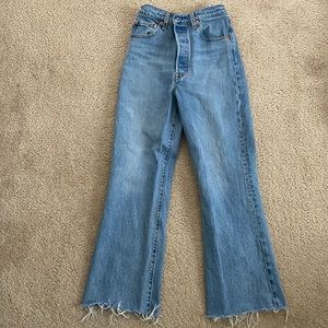 Levi Strauss High Waist Crop Flare Jean